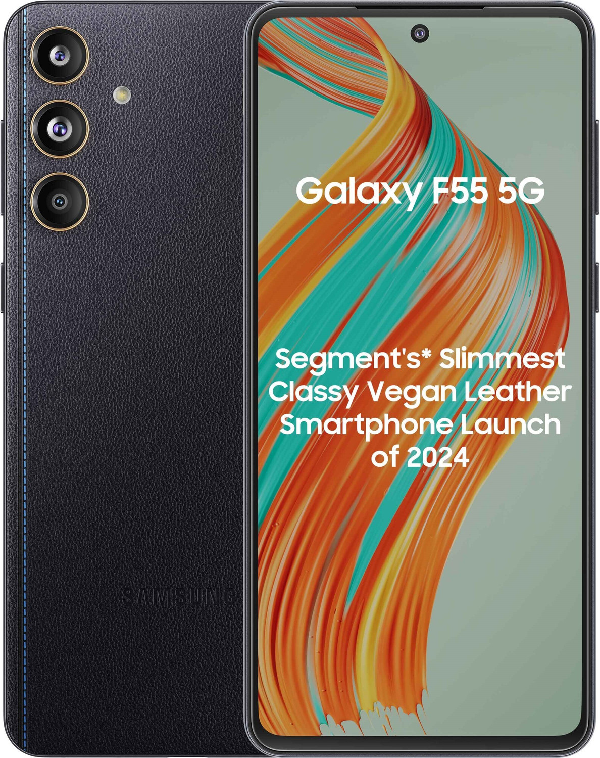 Image of Samsung Galaxy F55 5G (Raisin Black, 128 GB)
