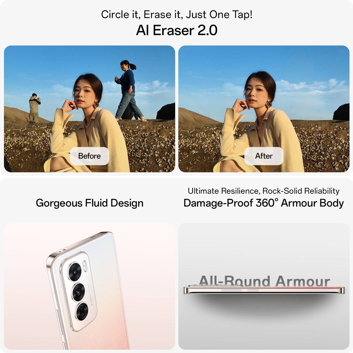 OPPO Reno 12 5G 256GB Matte Brown - Image 4