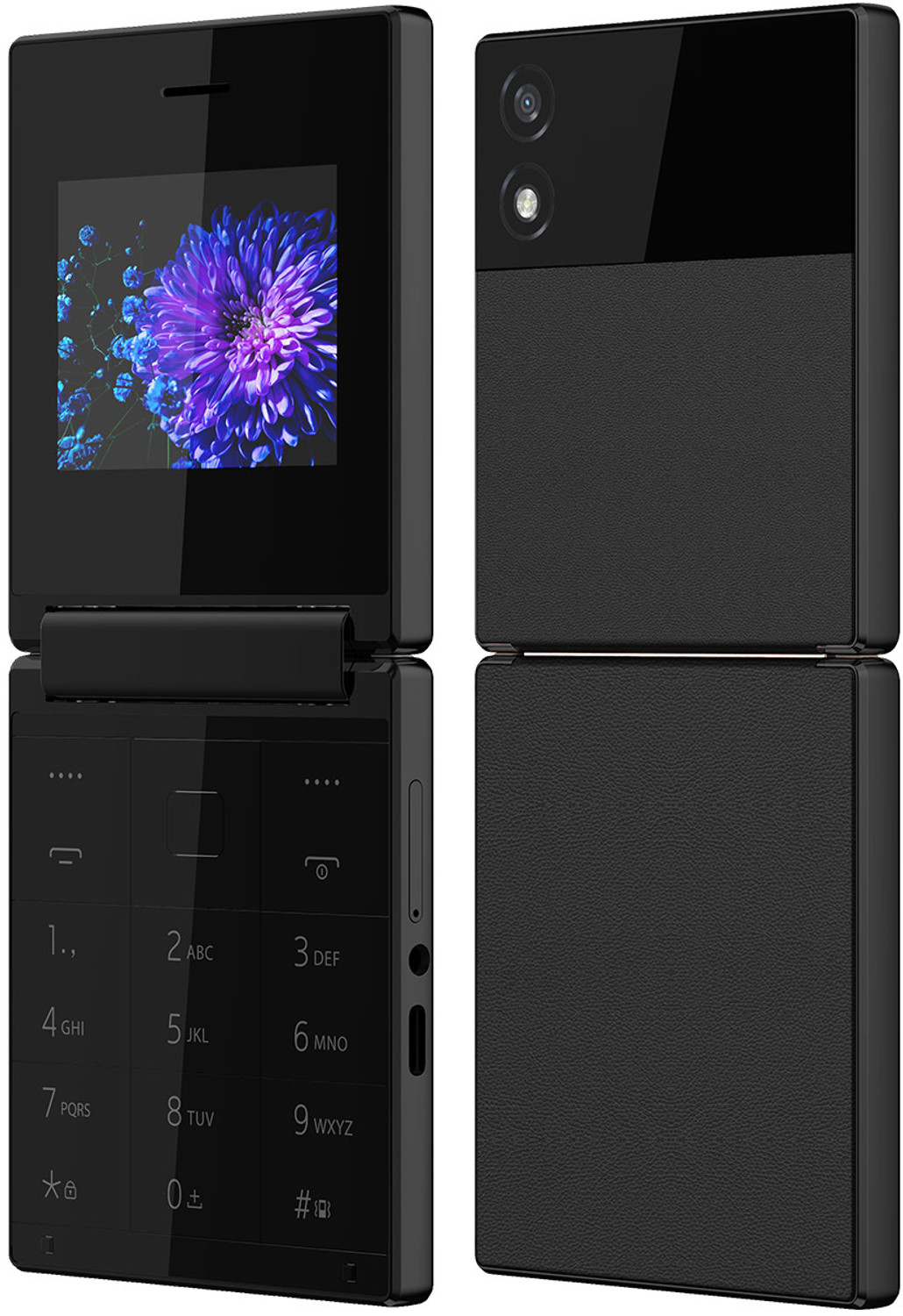 Image of itel Flip 1 Keypad Mobile with Type C Charging| Leather Back | 1200 mAh Battery