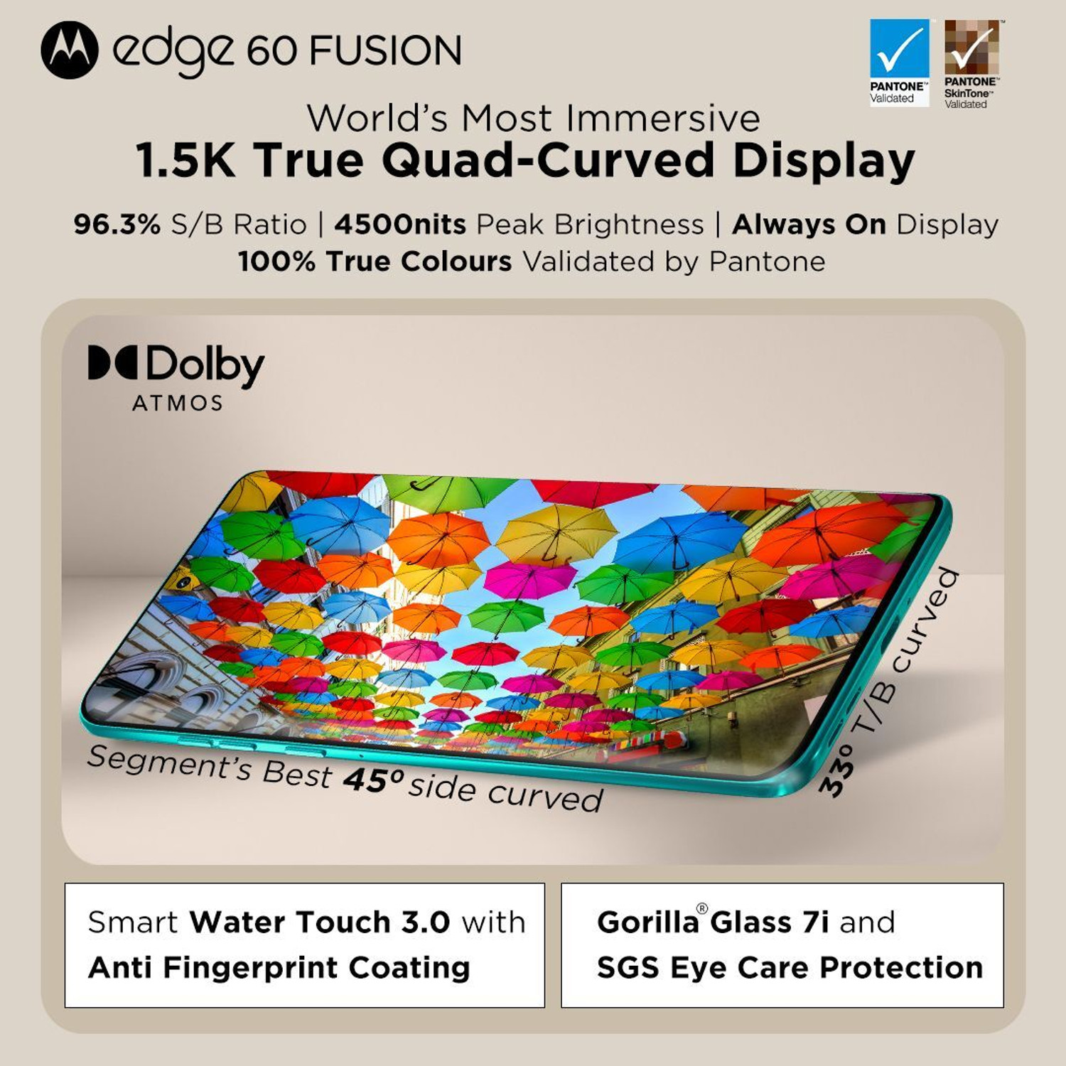 Image of MOTOROLA Edge 60 Fusion 5G (PANTONE Amazonite, 128 GB)