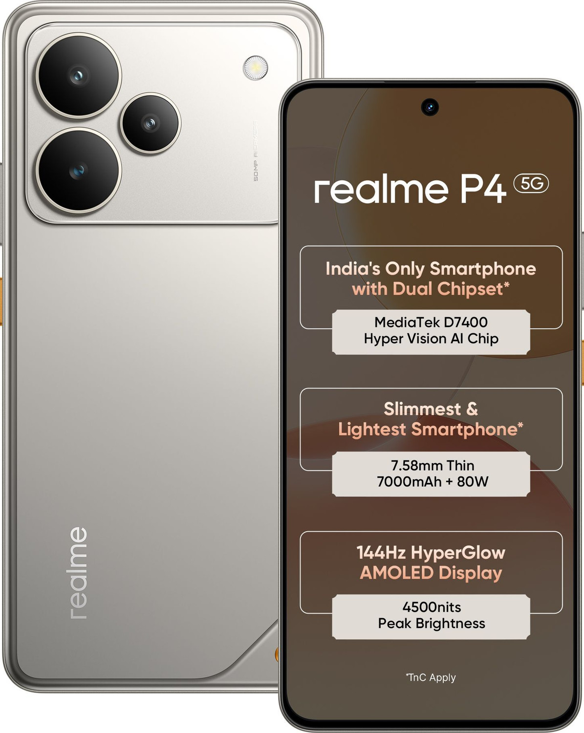realme P4 5G - IWIT (Steel Grey, 128 GB) (8 GB RAM)