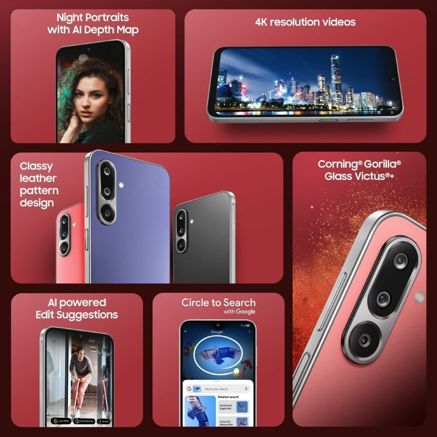Image of Samsung Galaxy F36 5G (Red, 128 GB)