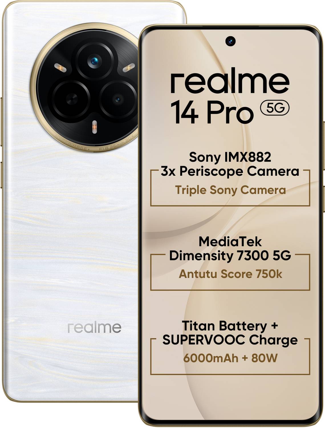 realme 14 Pro 5G (Pearl White, 256 GB) (8 GB RAM)