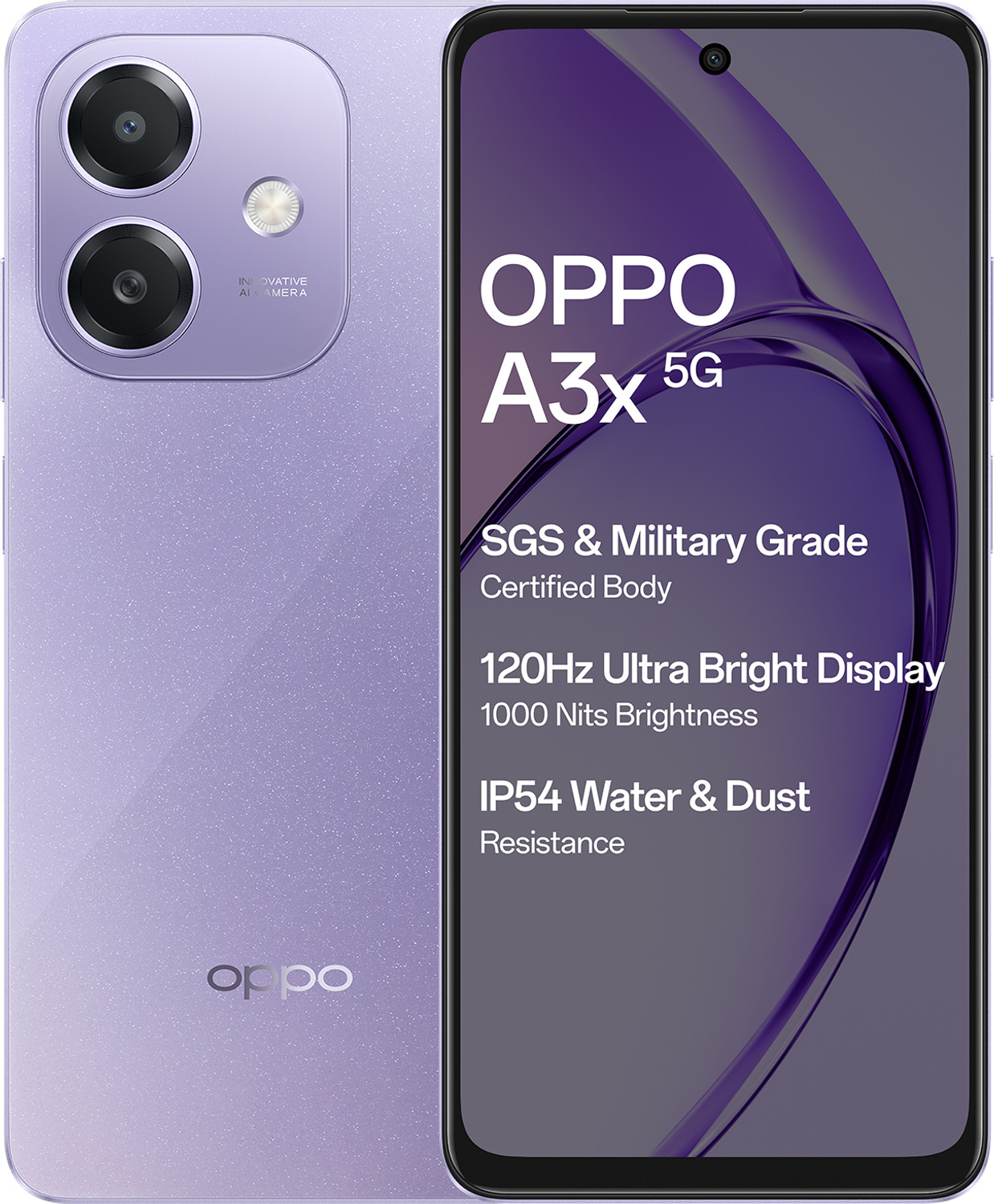 Image of OPPO A3x 5G (Starry Purple, 128 GB)