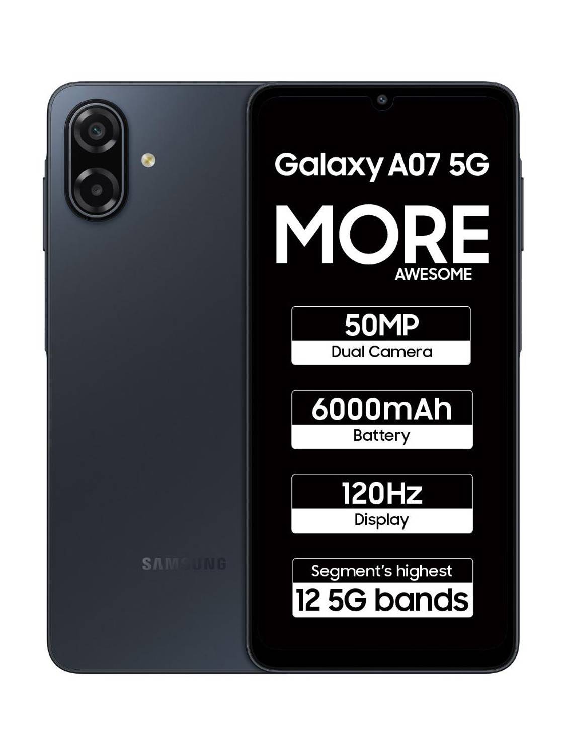 Samsung Galaxy A07 5G (Black, 128 GB)