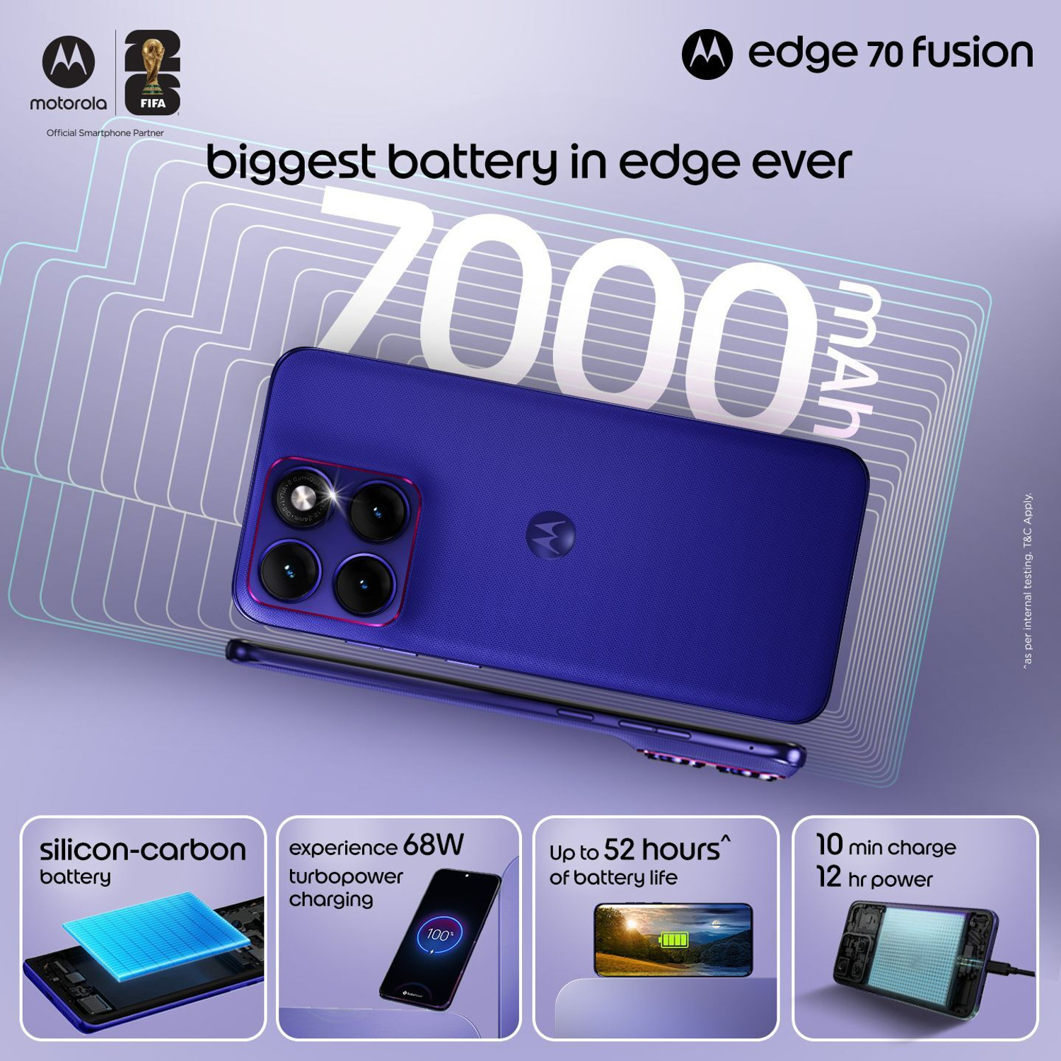 Image of MOTOROLA Edge 70 Fusion (Pantone ORIENT BLUE, 512 GB)