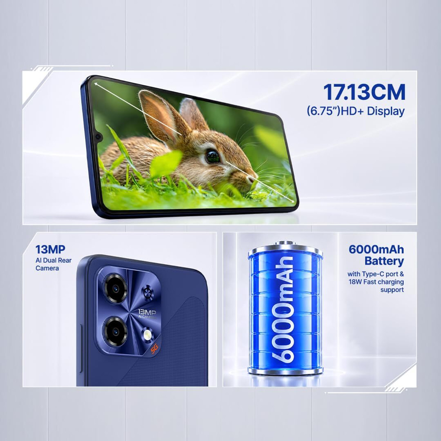 Image of LAVA Bold N2 5G (Billionaire Blue, 64 GB)