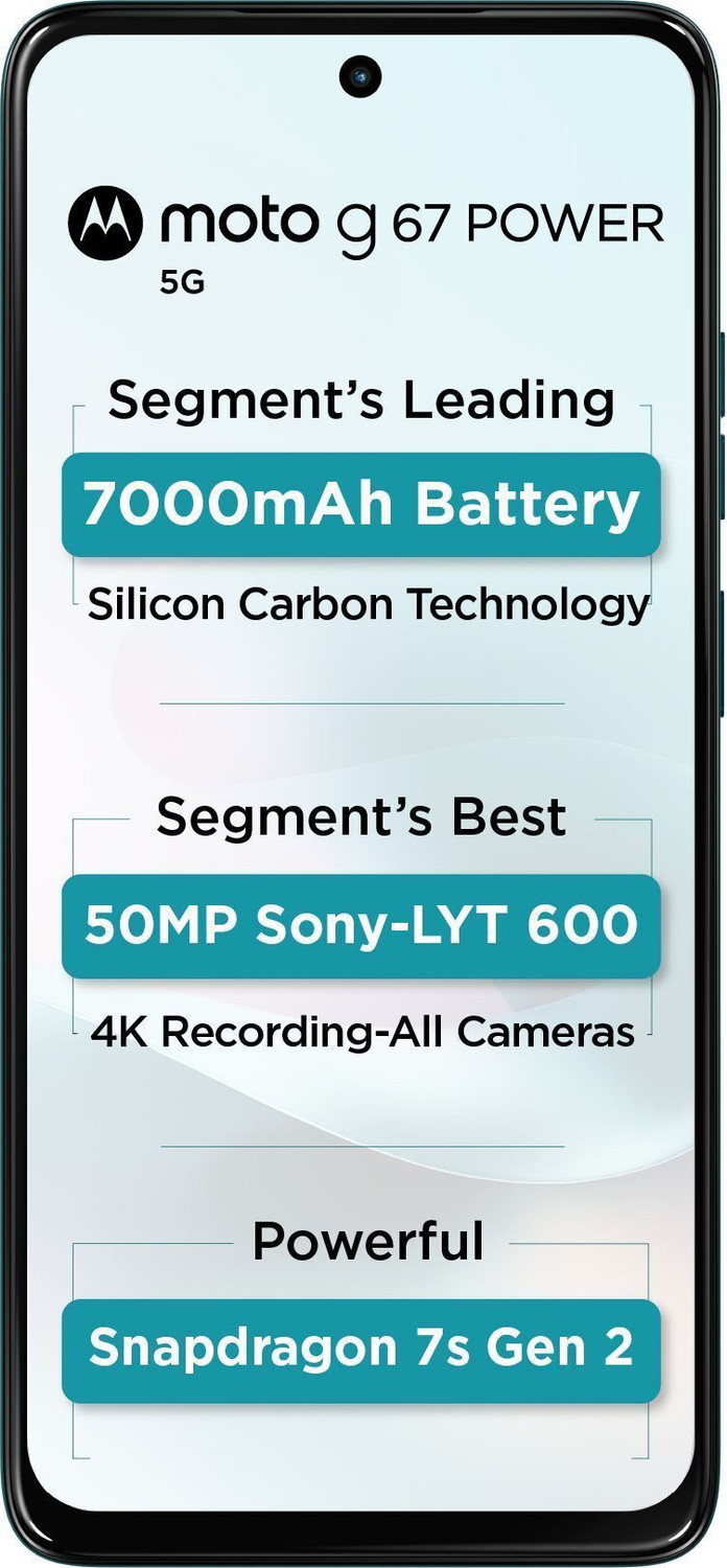 Image of MOTOROLA g67 power 5G (Pantone Curacao Blue, 128 GB)