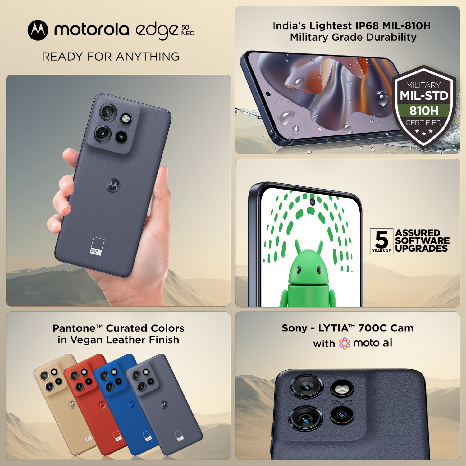 Image of Motorola Edge 50 Neo (PANTONE Grisaille, 256 GB)