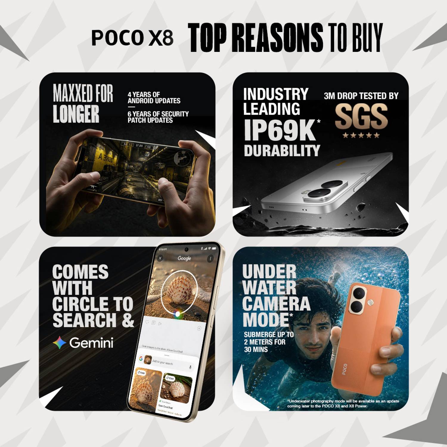 POCO X8 5G 128GB Frost White - Image 2