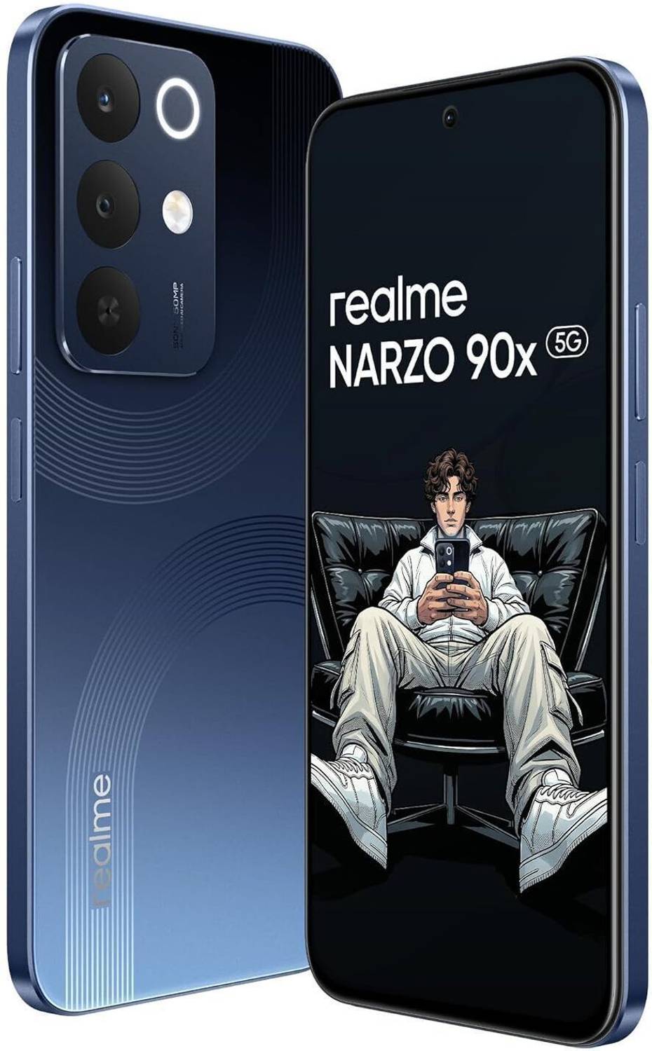 realme Narzo 90X 5G 128GB Marine Blue - Image 3