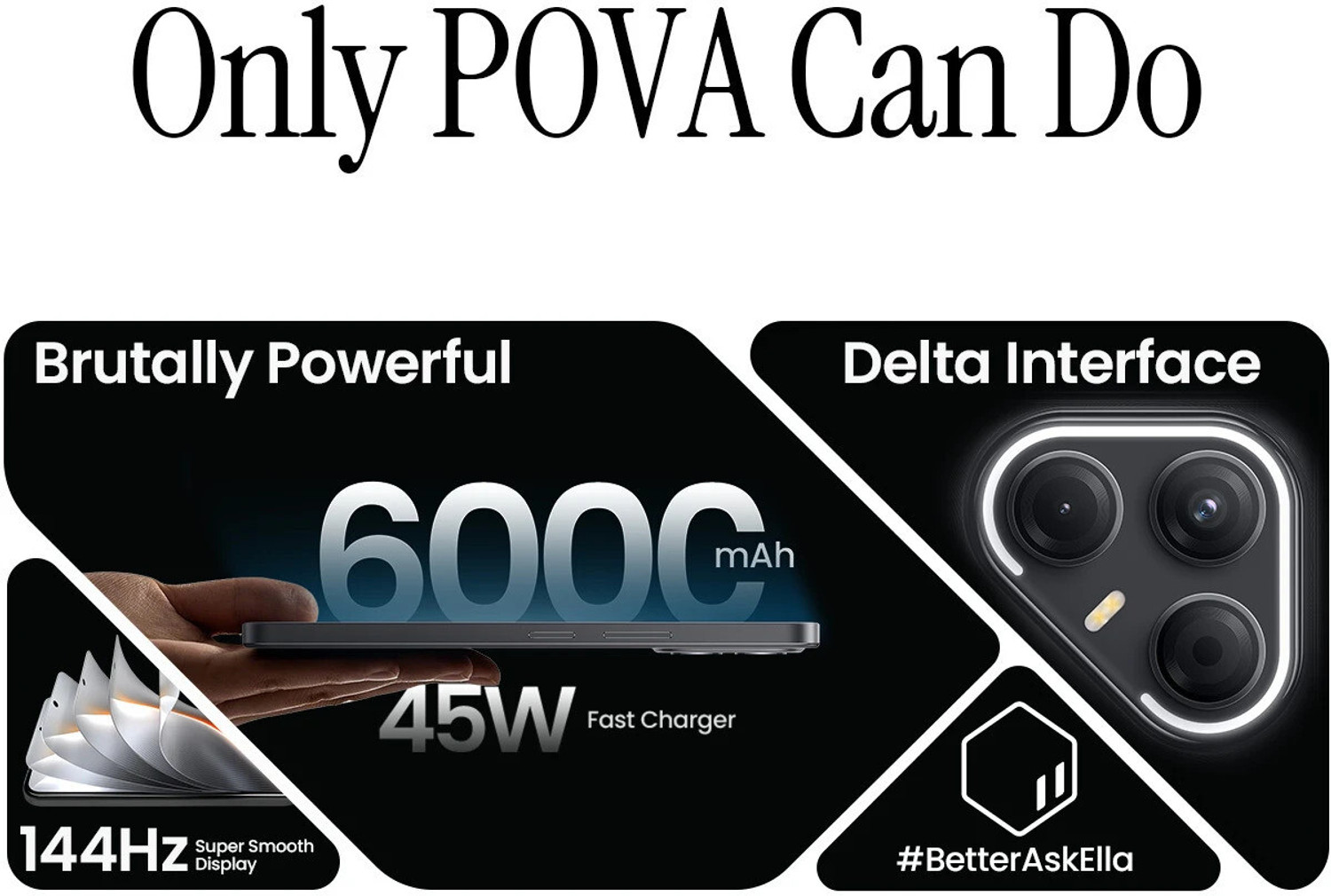 Image of Tecno Pova 7 5G (Geek Black, 128 GB)