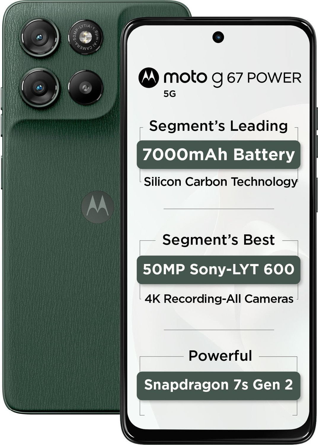 Image of MOTOROLA g67 power 5G (Pantone Cilantro, 256 GB)