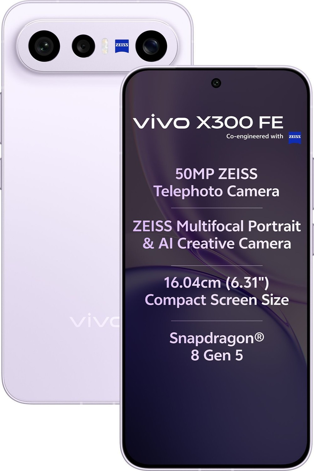 Image of vivo X300 FE (Lilac Purple, 256 GB)