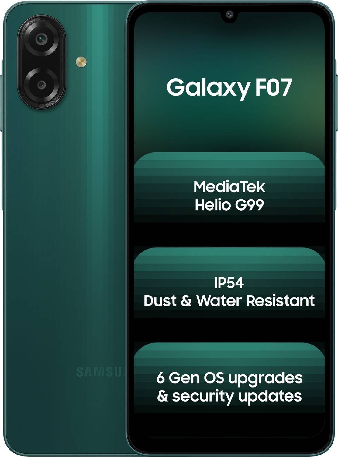 Samsung Galaxy F07 (Green, 64 GB) (4 GB RAM)