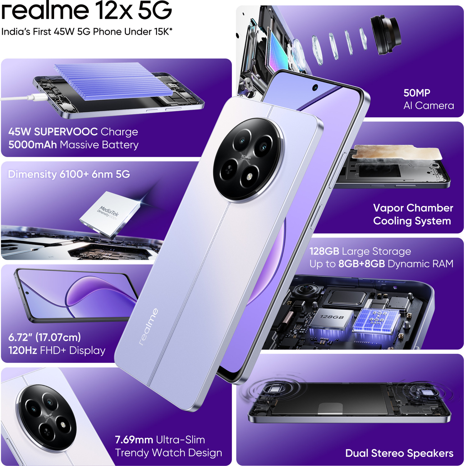 Image of realme 12x 5G (Coral Red, 128 GB)