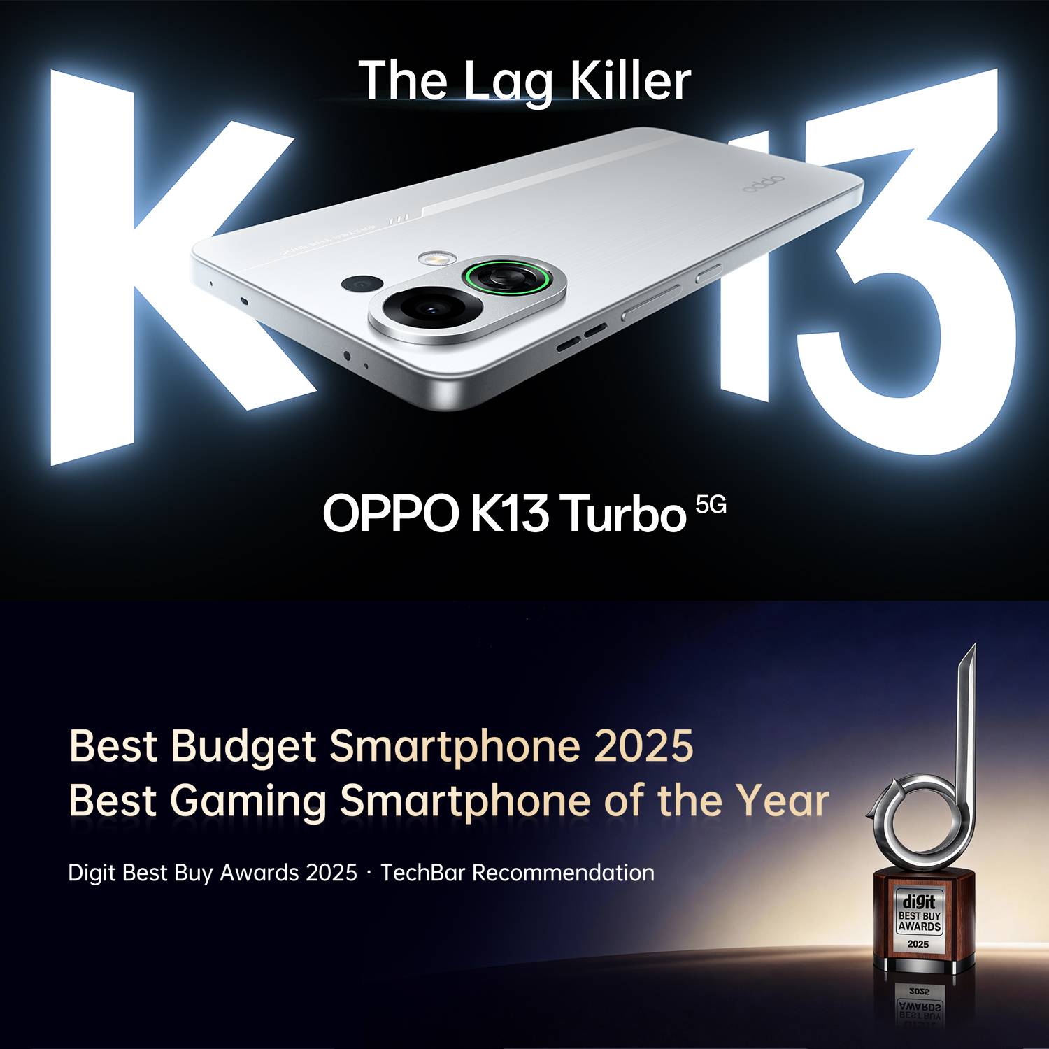 OPPO K13 Turbo 5G 256GB White Knight - Image 2