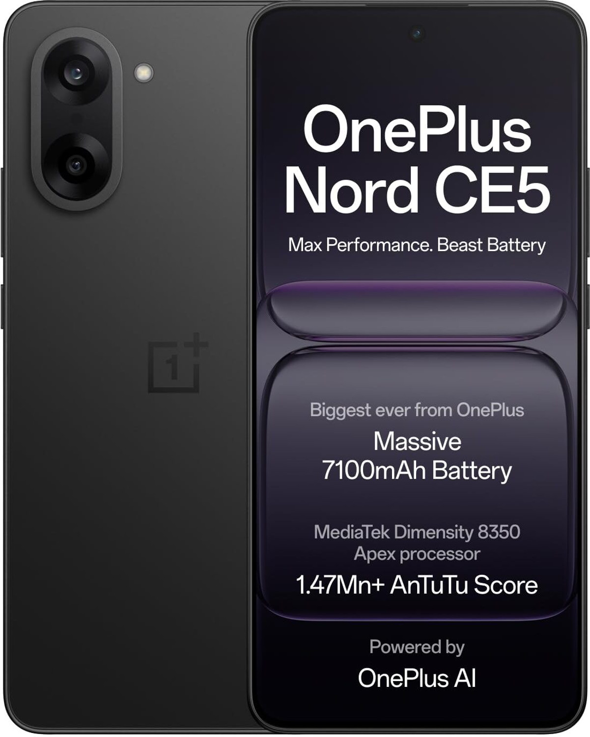 Image of OnePlus Nord CE5 5G (Black Infinity, 256 GB)