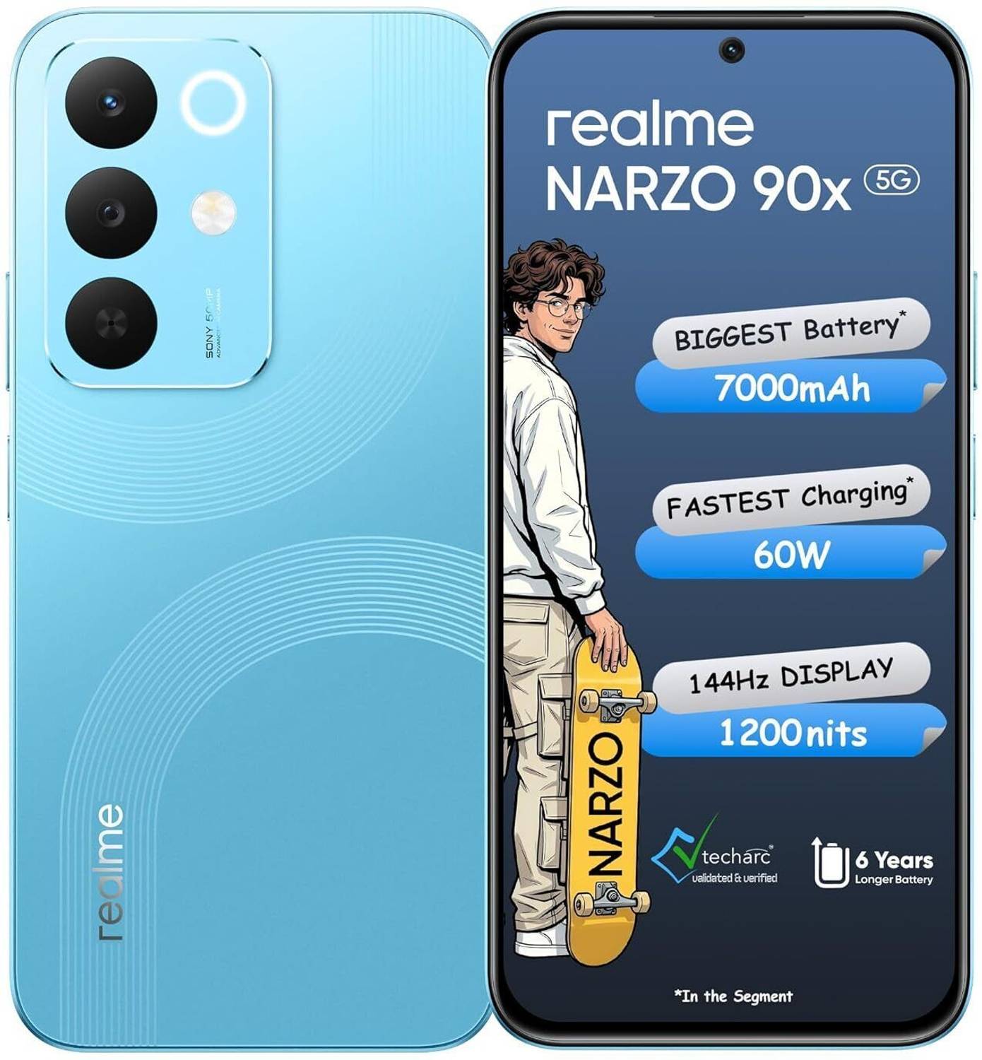 realme Narzo 90x 5G (Aqua Blue, 128 GB) (4 GB RAM)