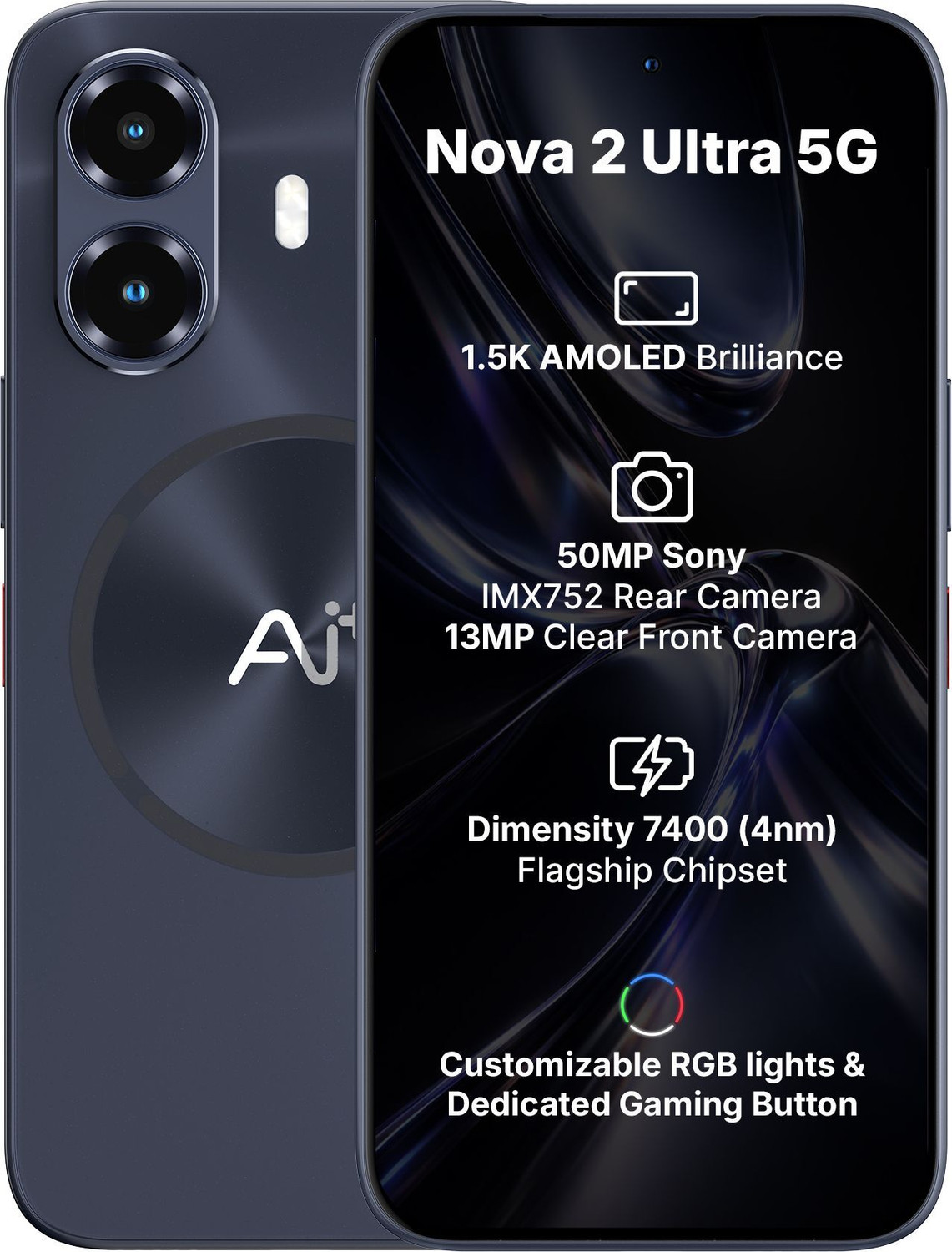 Image of Ai+ Nova 2 Ultra 5G (Black, 128 GB)