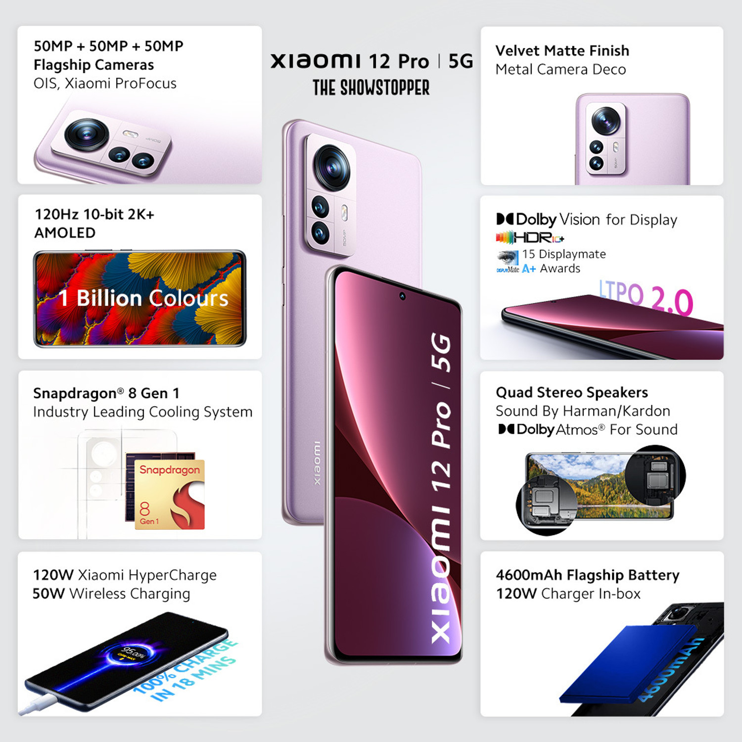 Image of Xiaomi 12 Pro 5G (Opera Mauve, 256 GB)