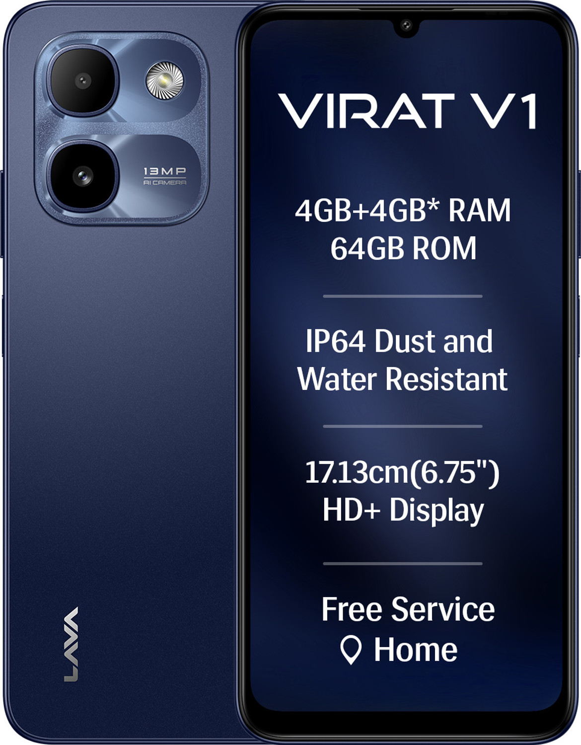 Image of LAVA Virat V1 (Nilgiri Blue, 64 GB)