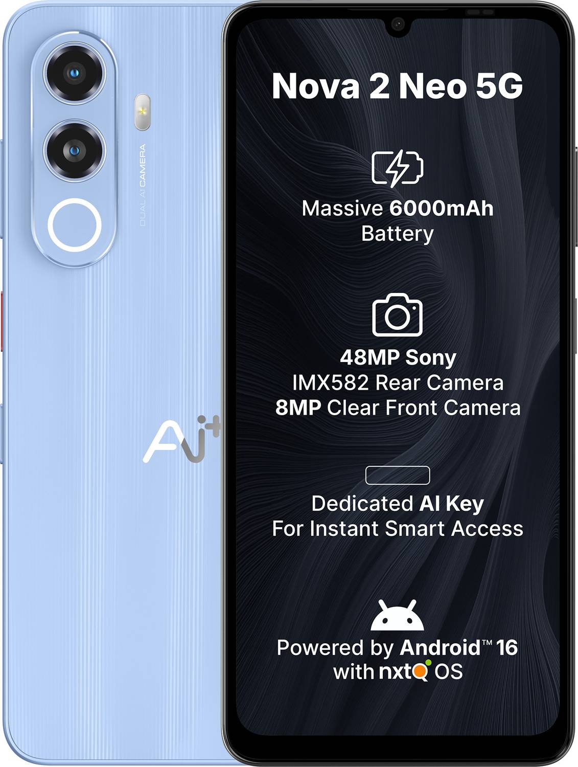 Ai+ Nova 2 Neo 5G (Blue, 64 GB) (4 GB RAM)