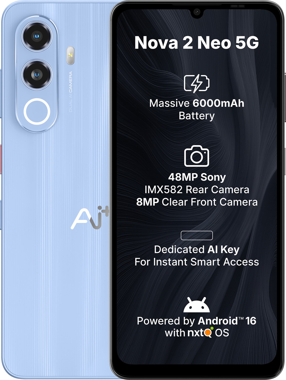 Image of Ai+ Nova 2 Neo 5G (Blue, 128 GB)