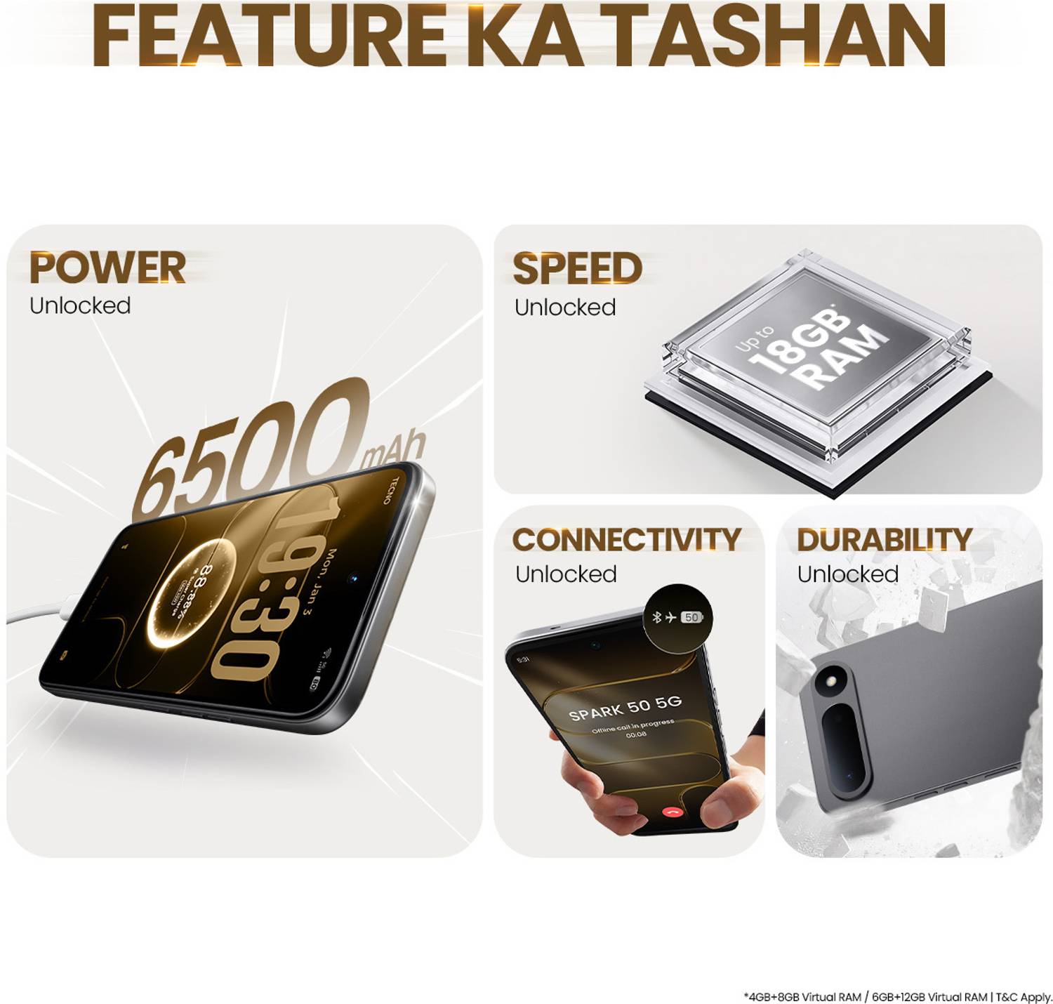 Tecno Spark 50 5G 128GB Ink Black - Image 2
