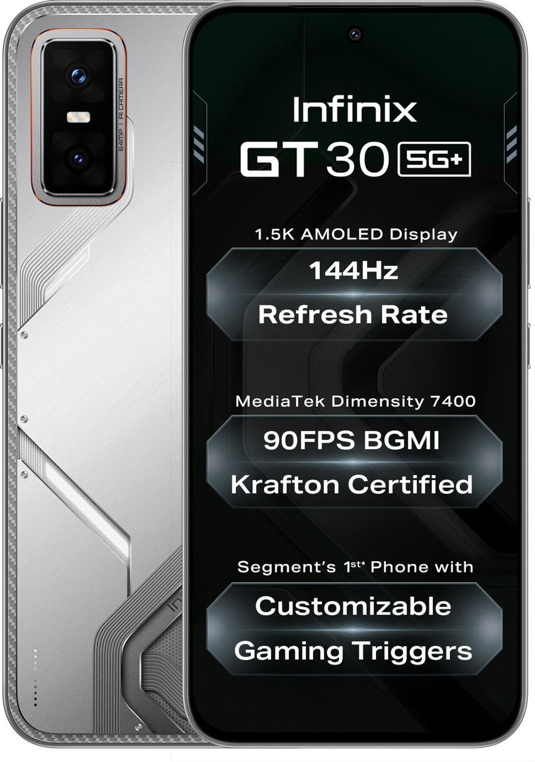 Image of Infinix GT 30 5G+ Blade White 256 (Blade White, 256 GB)