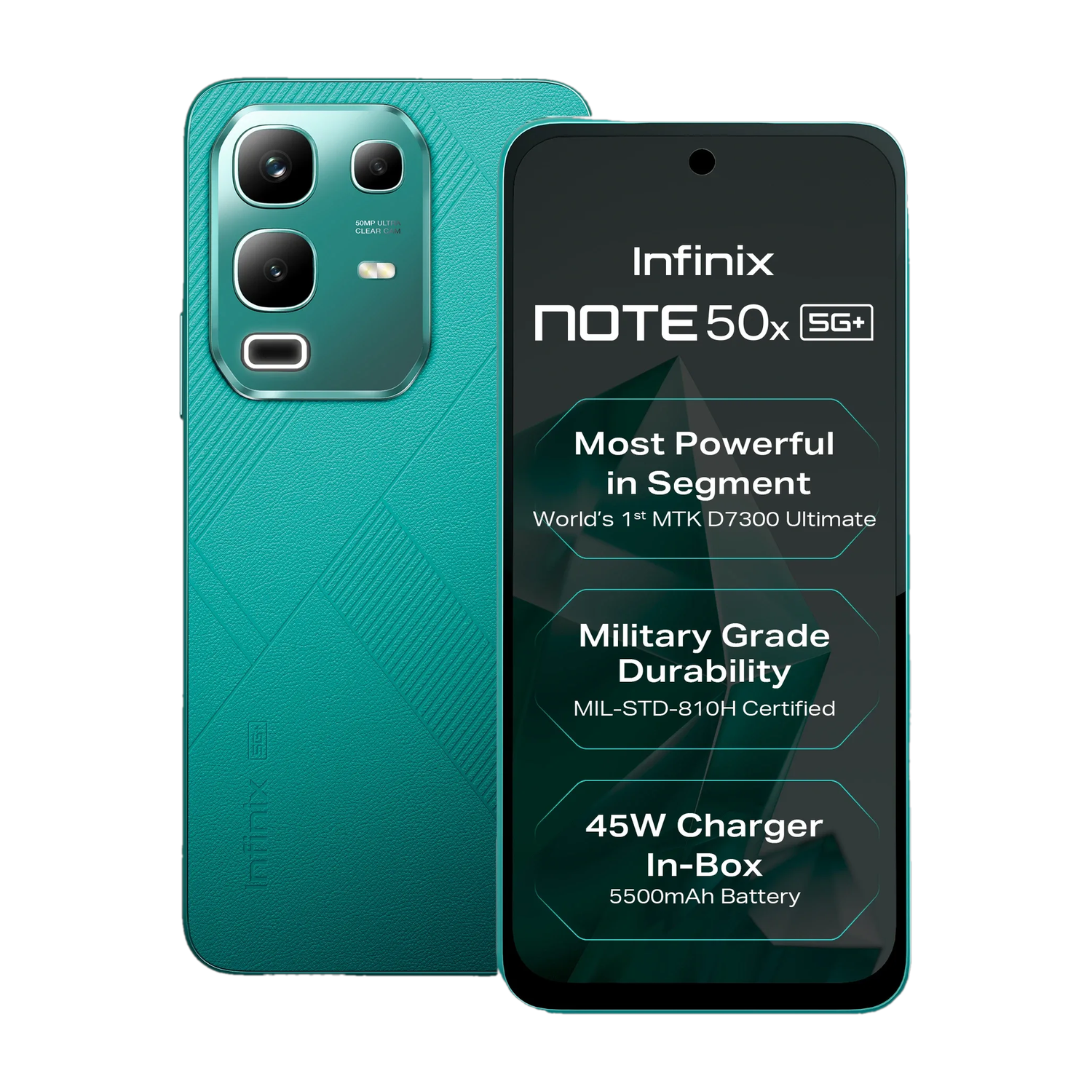 Infinix Note 50x 5G+ 128GB (Sea Breeze Green) - Image 1