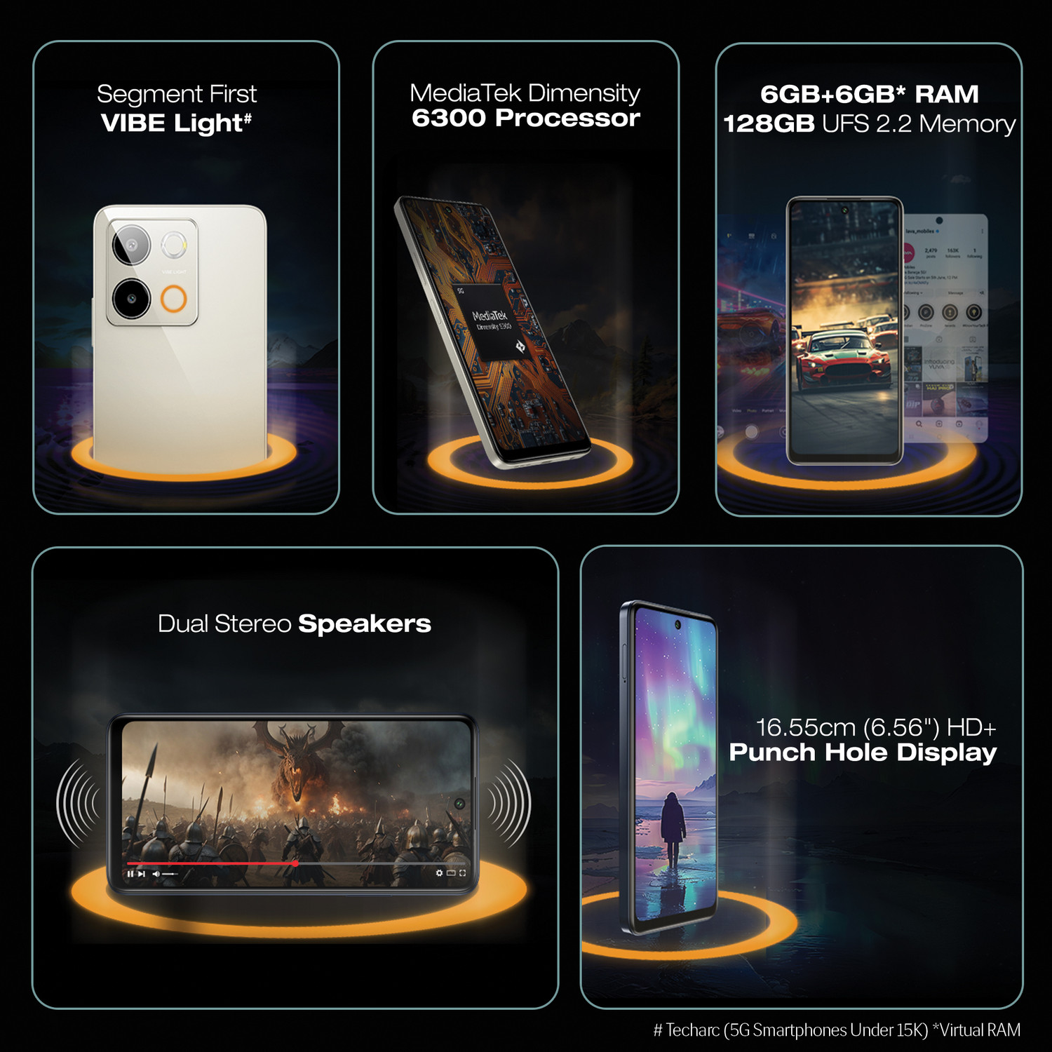 Image of LAVA Blaze 3 5G (Glass Gold, 128 GB)