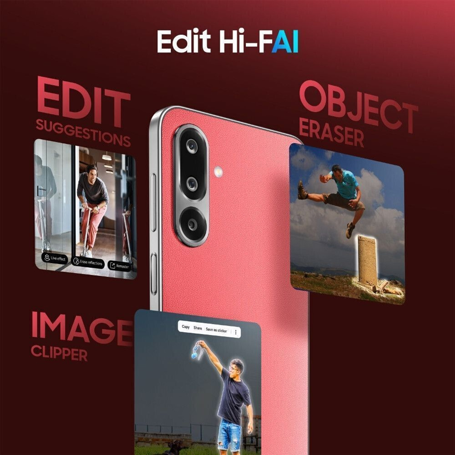 Image of Samsung Galaxy F36 5G (Red, 128 GB)