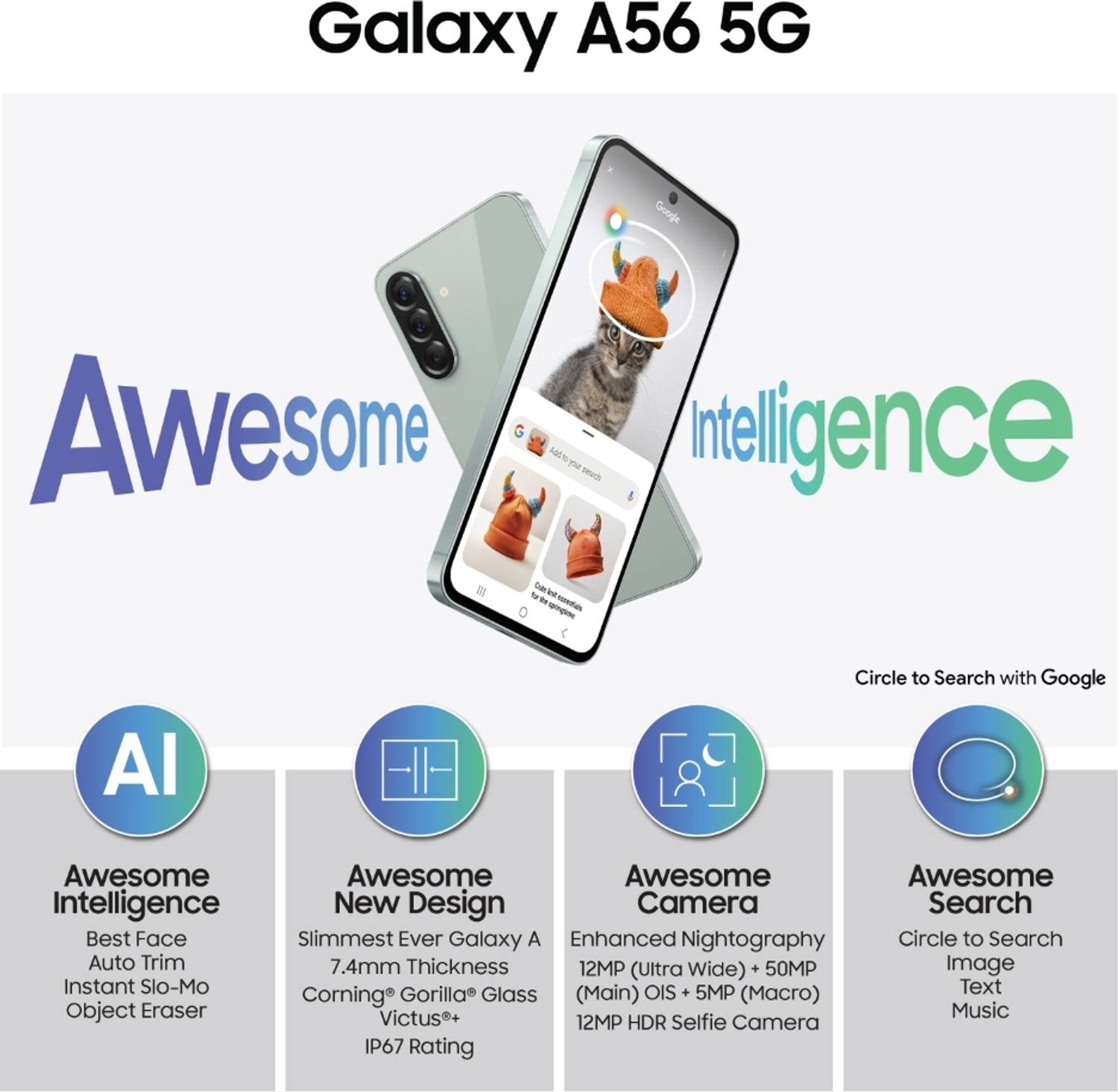 Samsung Galaxy A56 5G 128GB Awesome Olive - Image 2