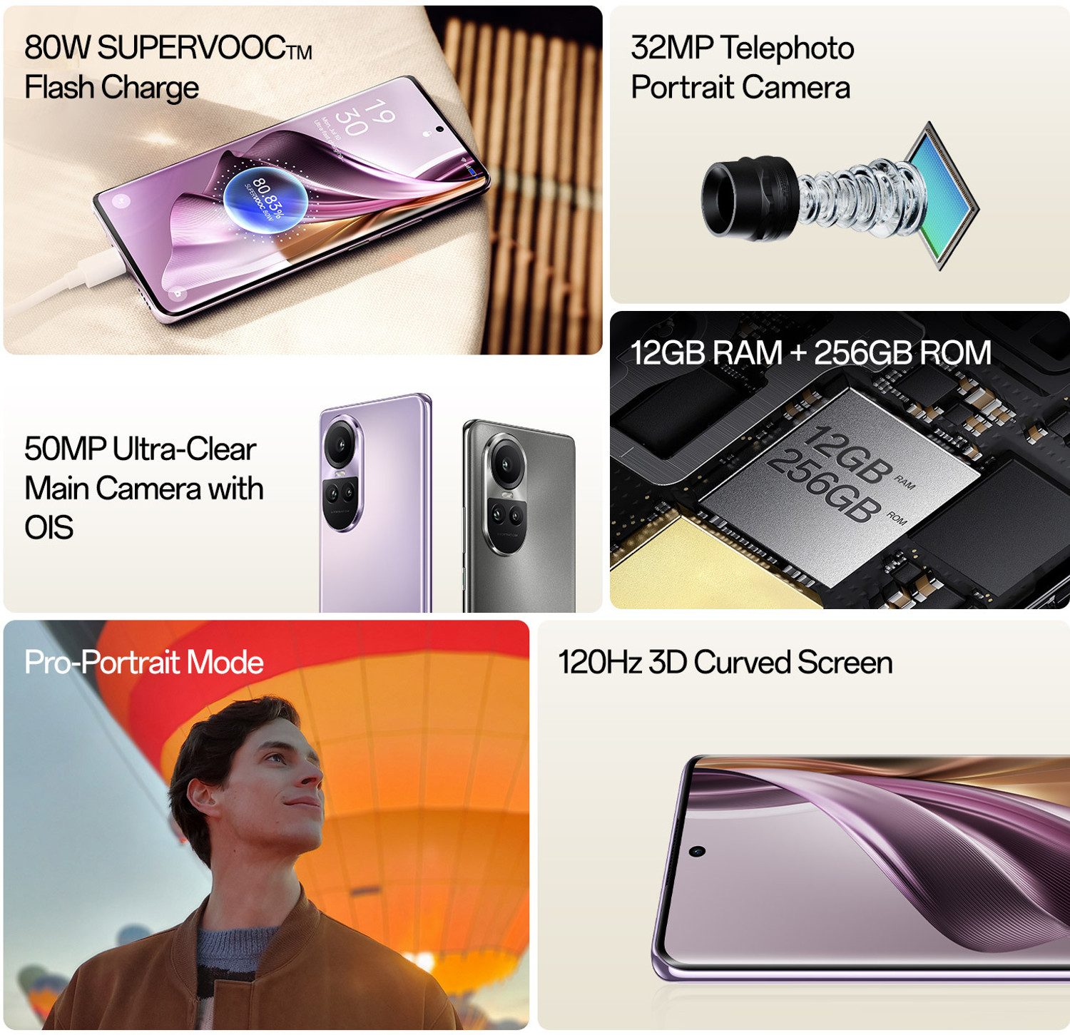 Image of OPPO Reno10 Pro 5G (Glossy Purple, 256 GB)