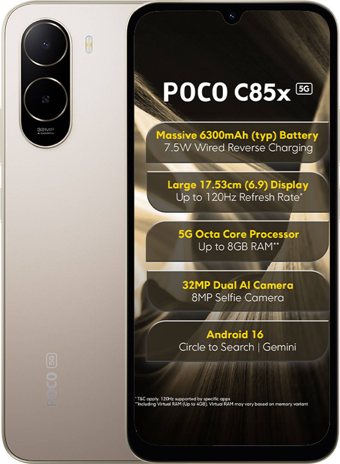 POCO C85x (Sunset Gold, 64 GB) price history chart and lowest price