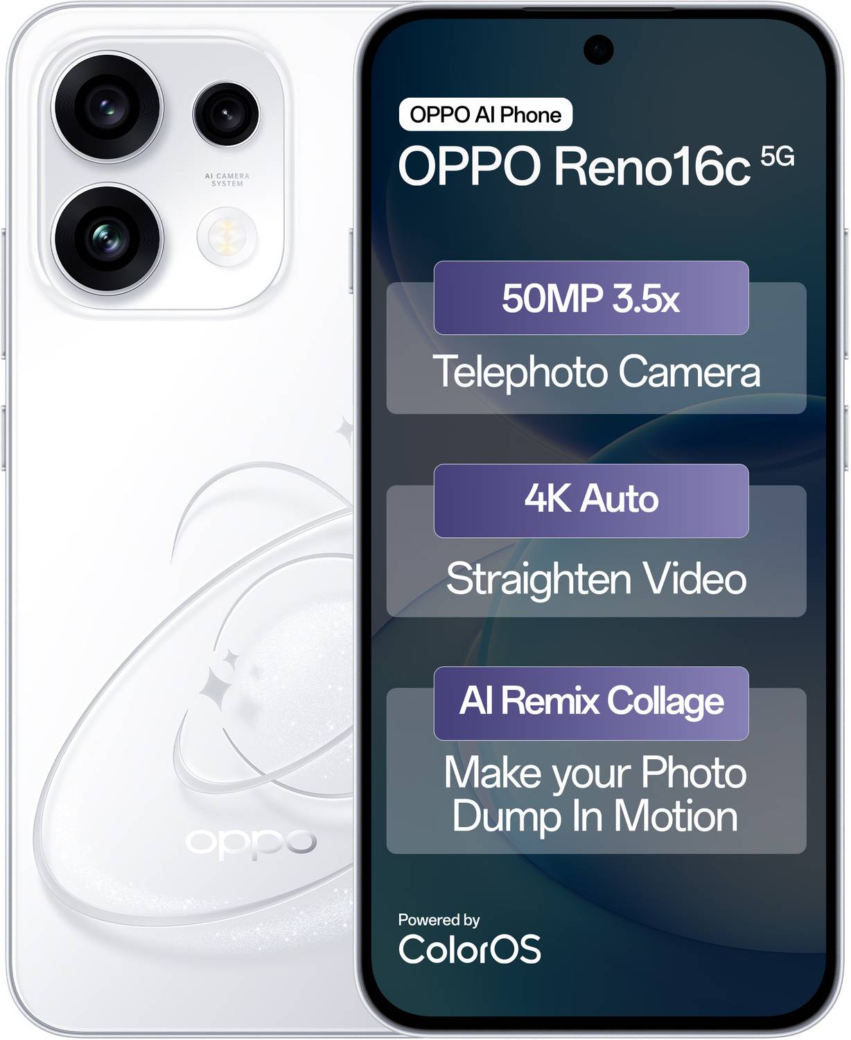 OPPO Reno16c 5G 256GB Starry White