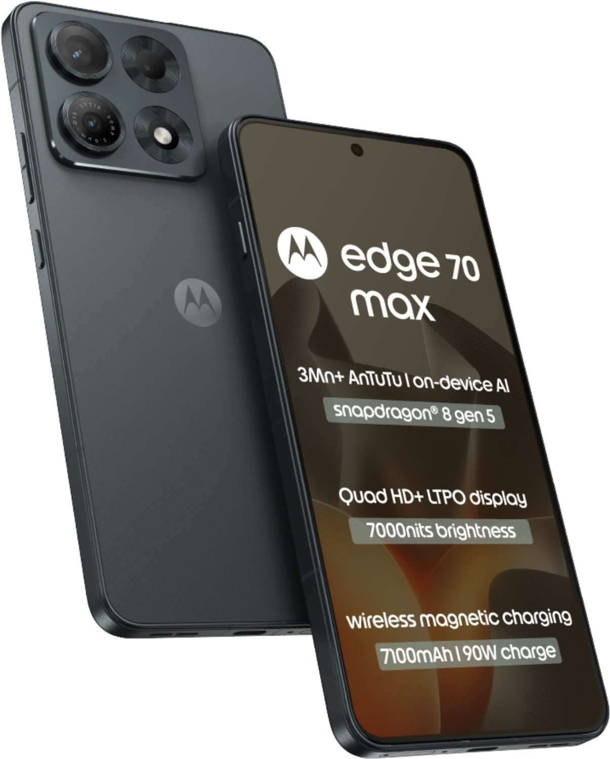 Image of MOTOROLA Edge 70 Max (PANTONE Dark Shadow, 256 GB)