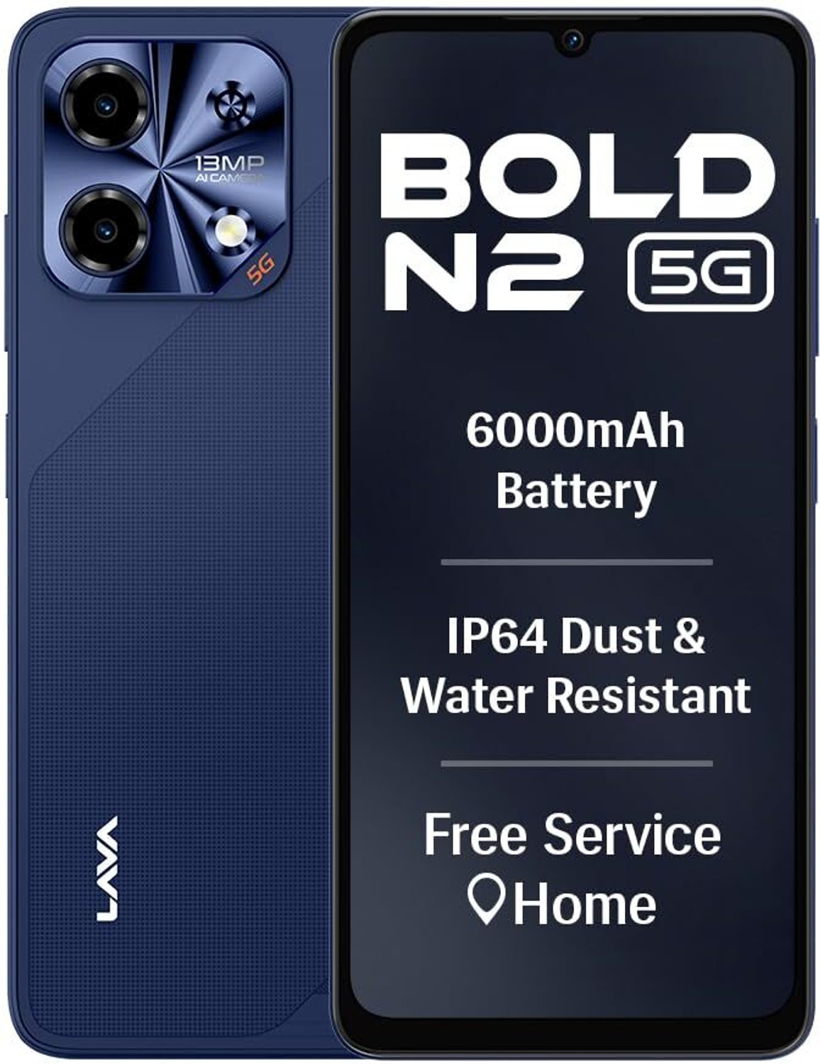 Image of LAVA Bold N2 5G (Billionaire Blue, 64 GB)
