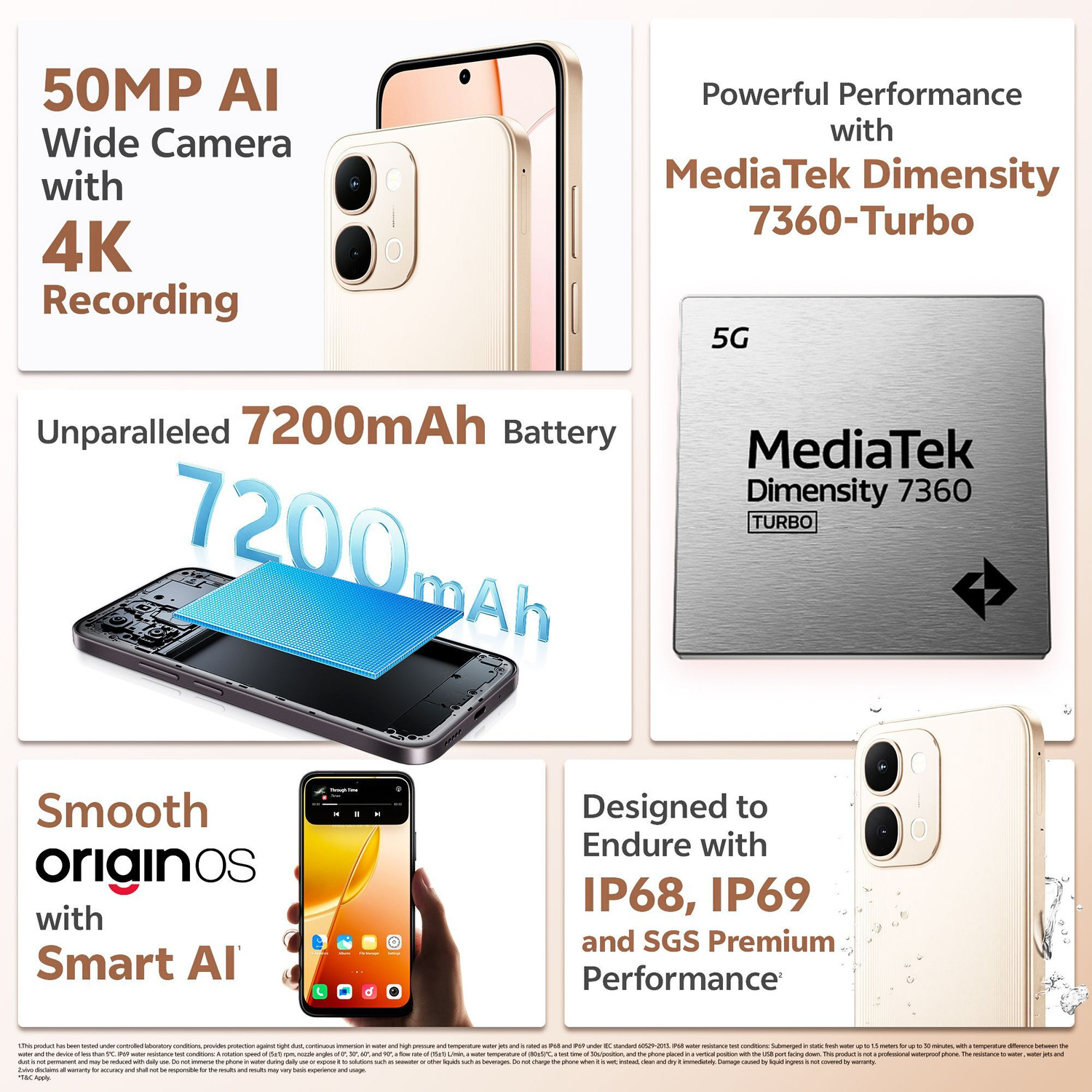 Image of vivo Y51 Pro 5G (Golden Mist, 128 GB)