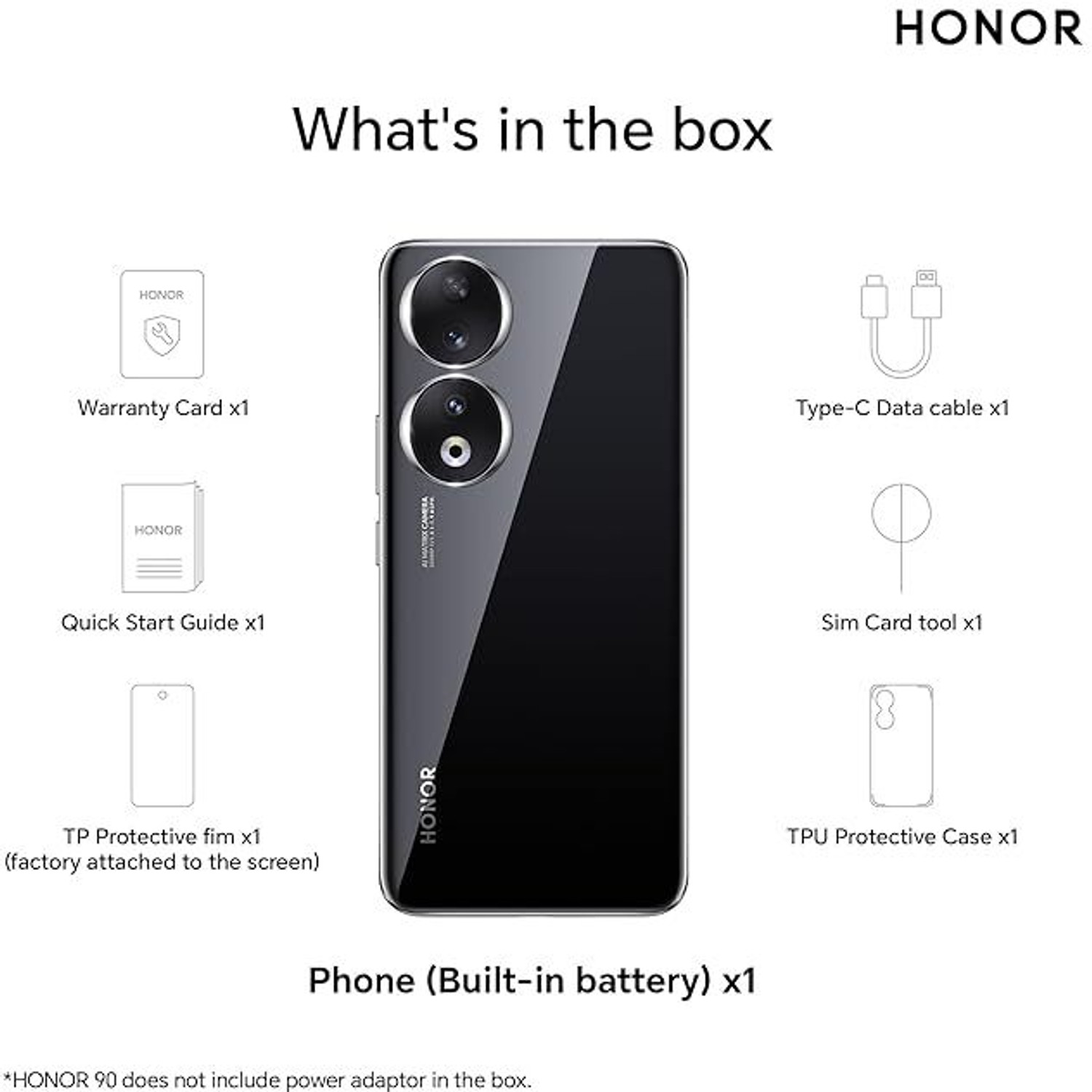 Image of Honor 90 5G (Midnight Black, 256 GB)