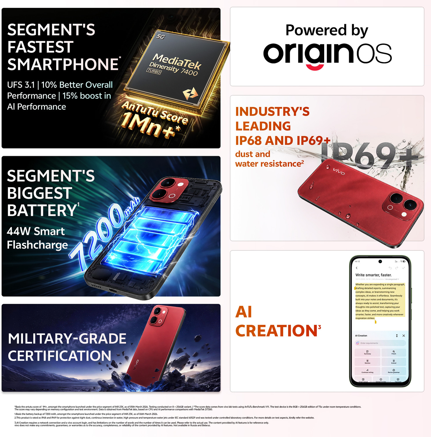 Image of vivo T5x 5G (Fusion Red, 128 GB)