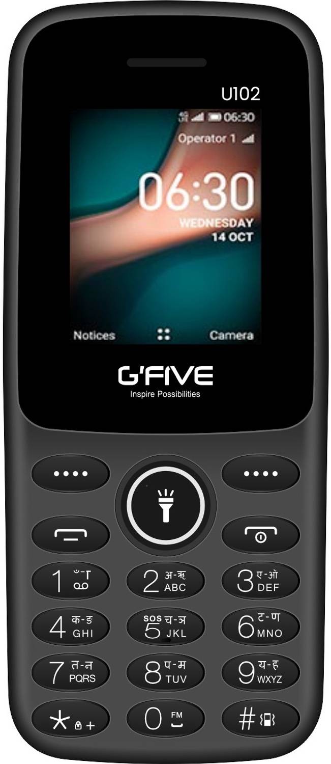 G'Five U102 Dual SIM Keypad Mobile Phone Wireless FM Digital