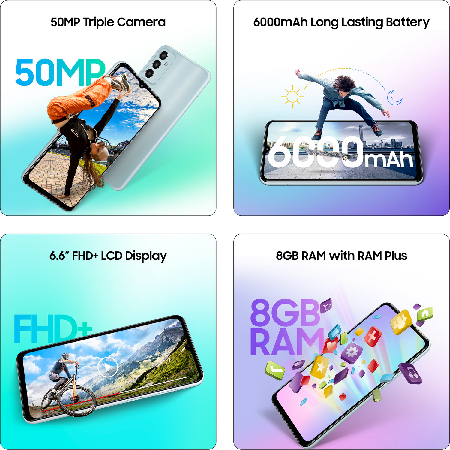 Image of Samsung Galaxy F13 (Waterfall Blue, 128 GB)