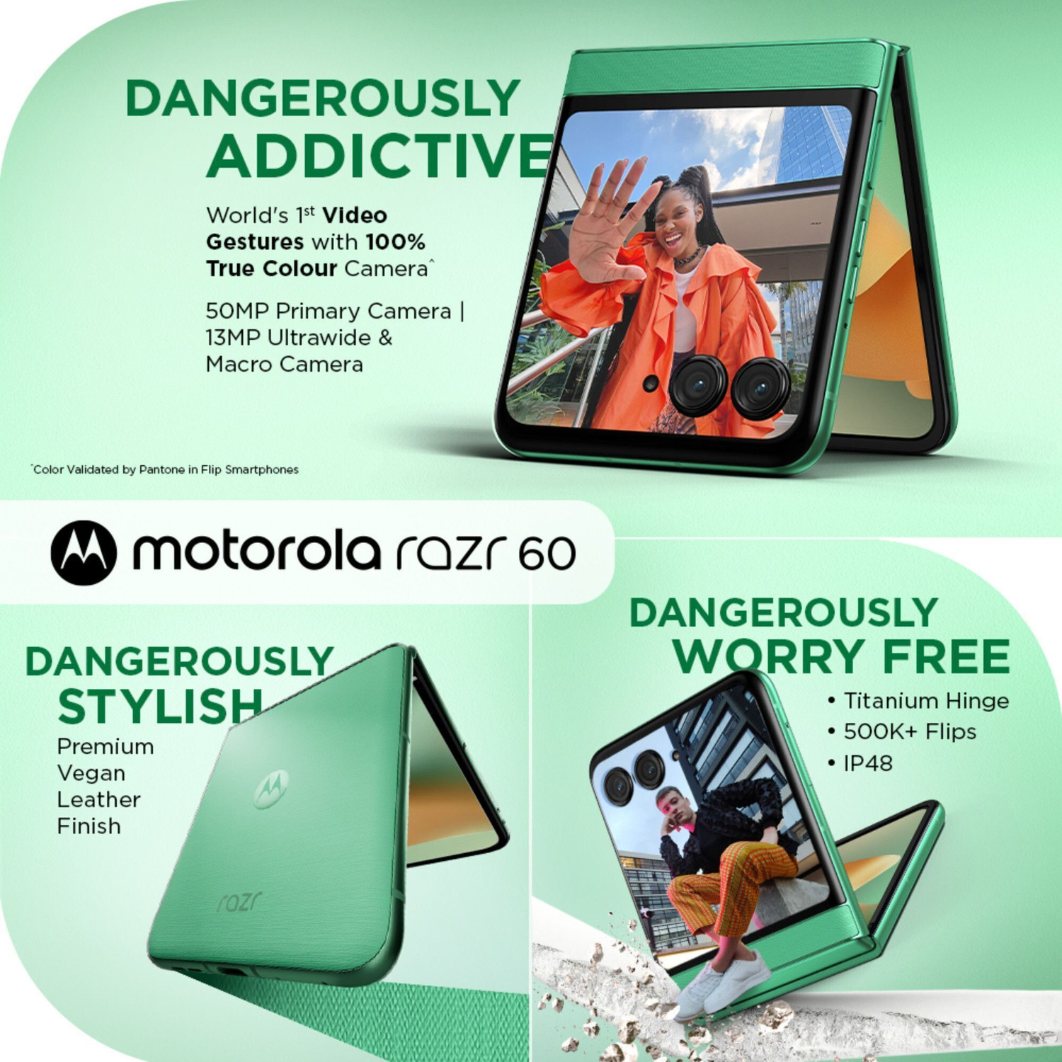 Image of MOTOROLA Razr 60 (PANTONE Spring Bud, 256 GB)