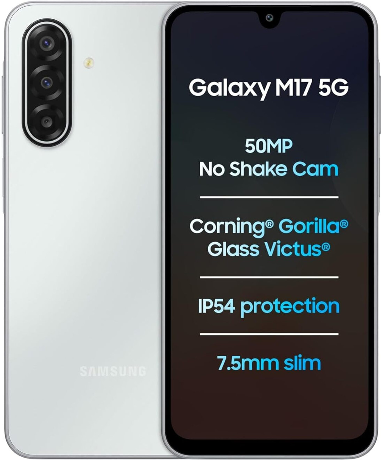 Image of Samsung Galaxy M17 5G (Moonlight Silver, 128 GB)