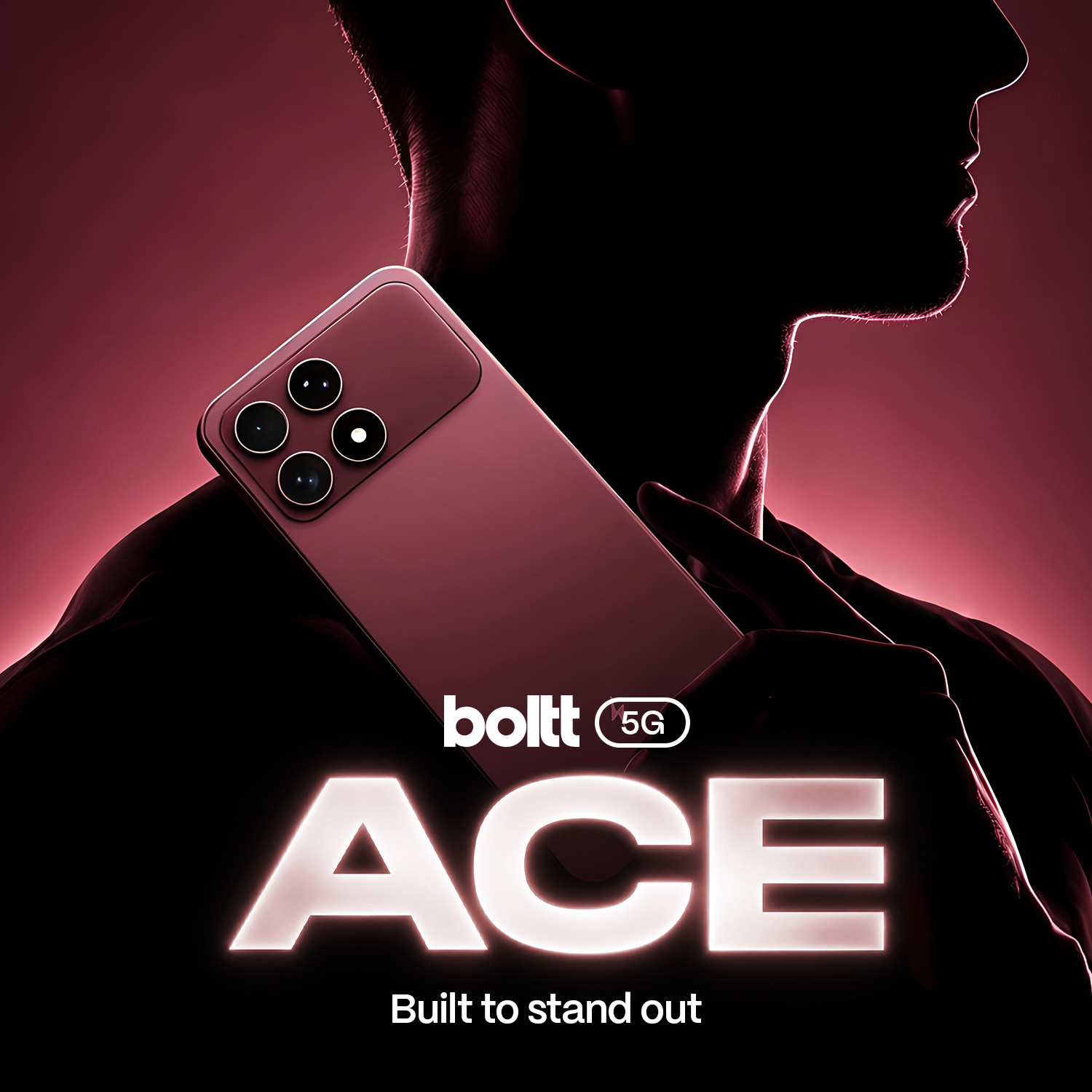 Image of BOLTT ACE 5G (Burgundy Bliss, 128 GB)