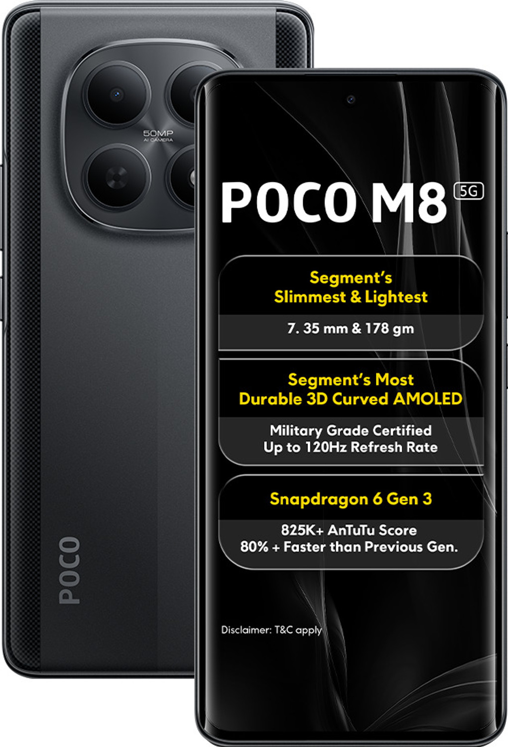 Image of POCO M8 (Carbon Black, 128 GB)