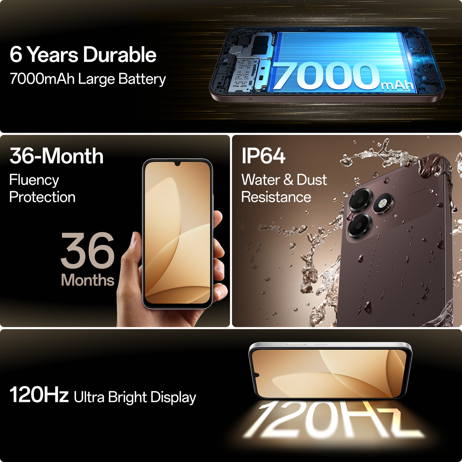 Image of OPPO A6c (Stone Brown, 128 GB)