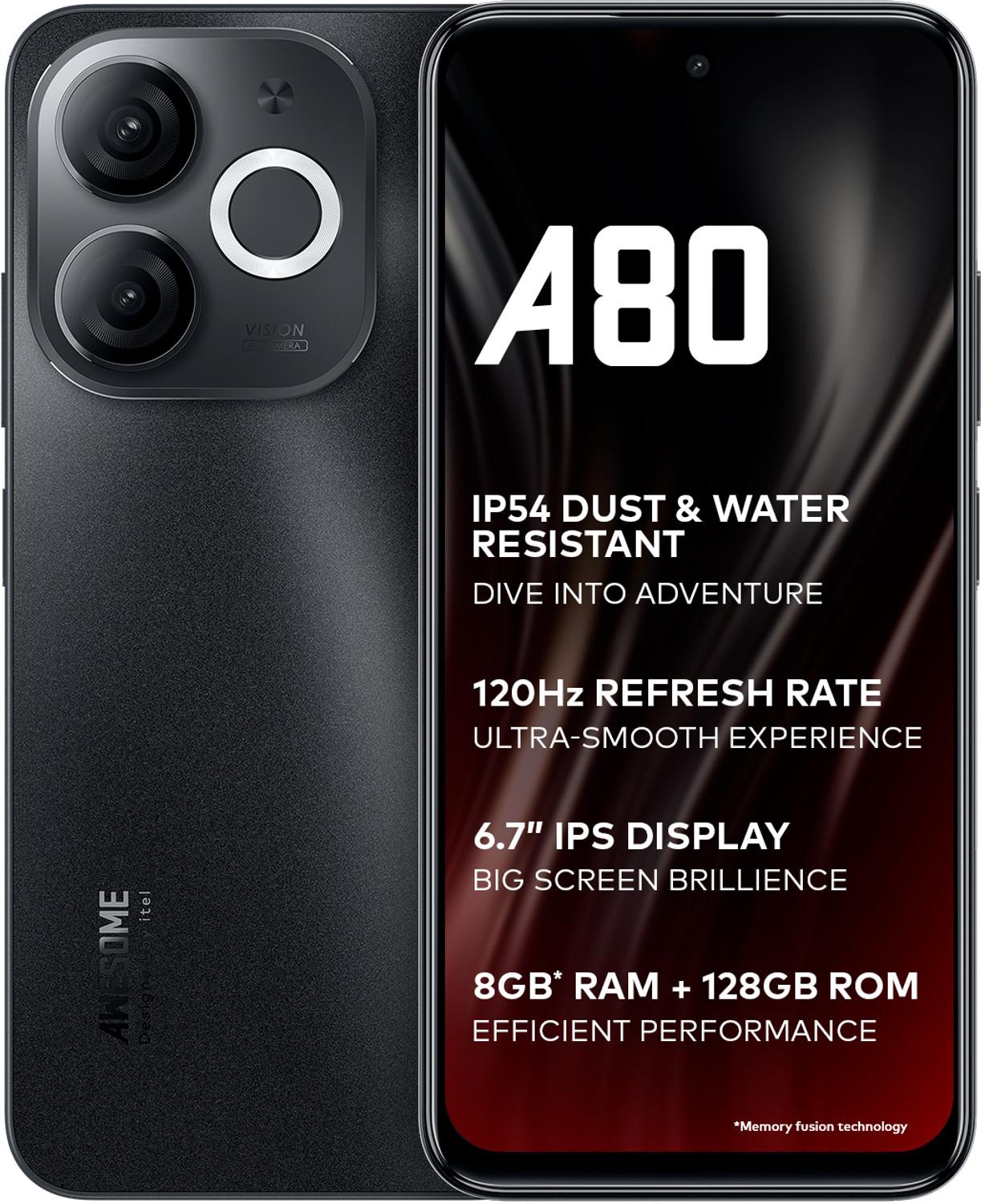 Image of itel A80 (Sandstone Black, 128 GB)